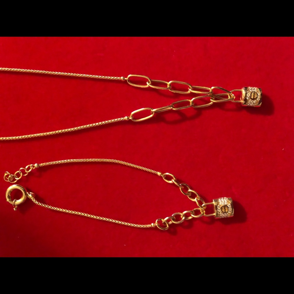 21k hold necklace and bracelet  set